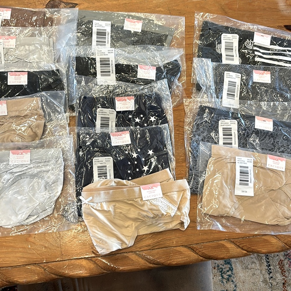 Lane Bryant size 14-16, hipster panties. 14 total pair